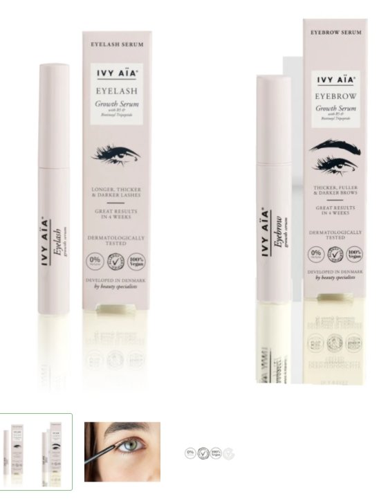 Ivy Aïa Eyelash & Eyebrow Serum - de nye eller de gamle? - Nulallergi.dk