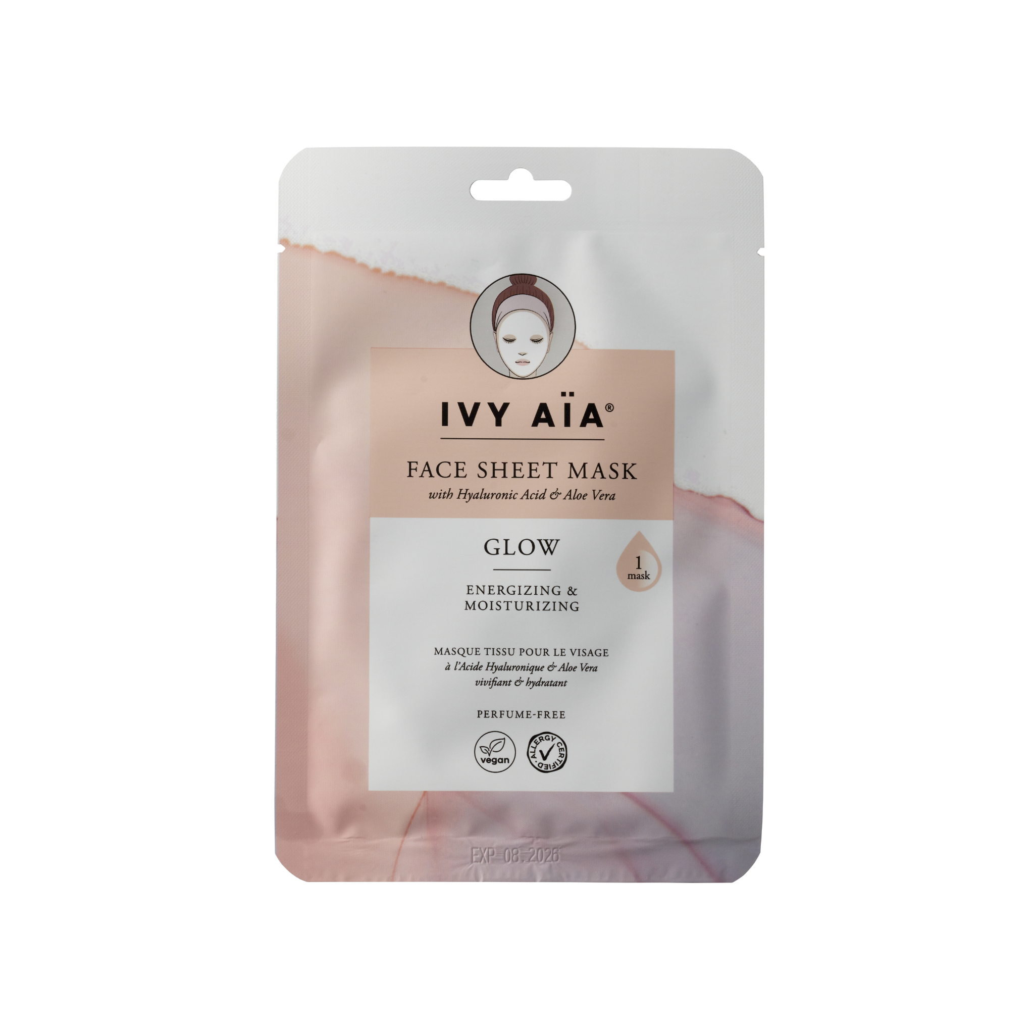 Ivy AïA Face Sheet Mask Glow Aloe Vera & Probiotics